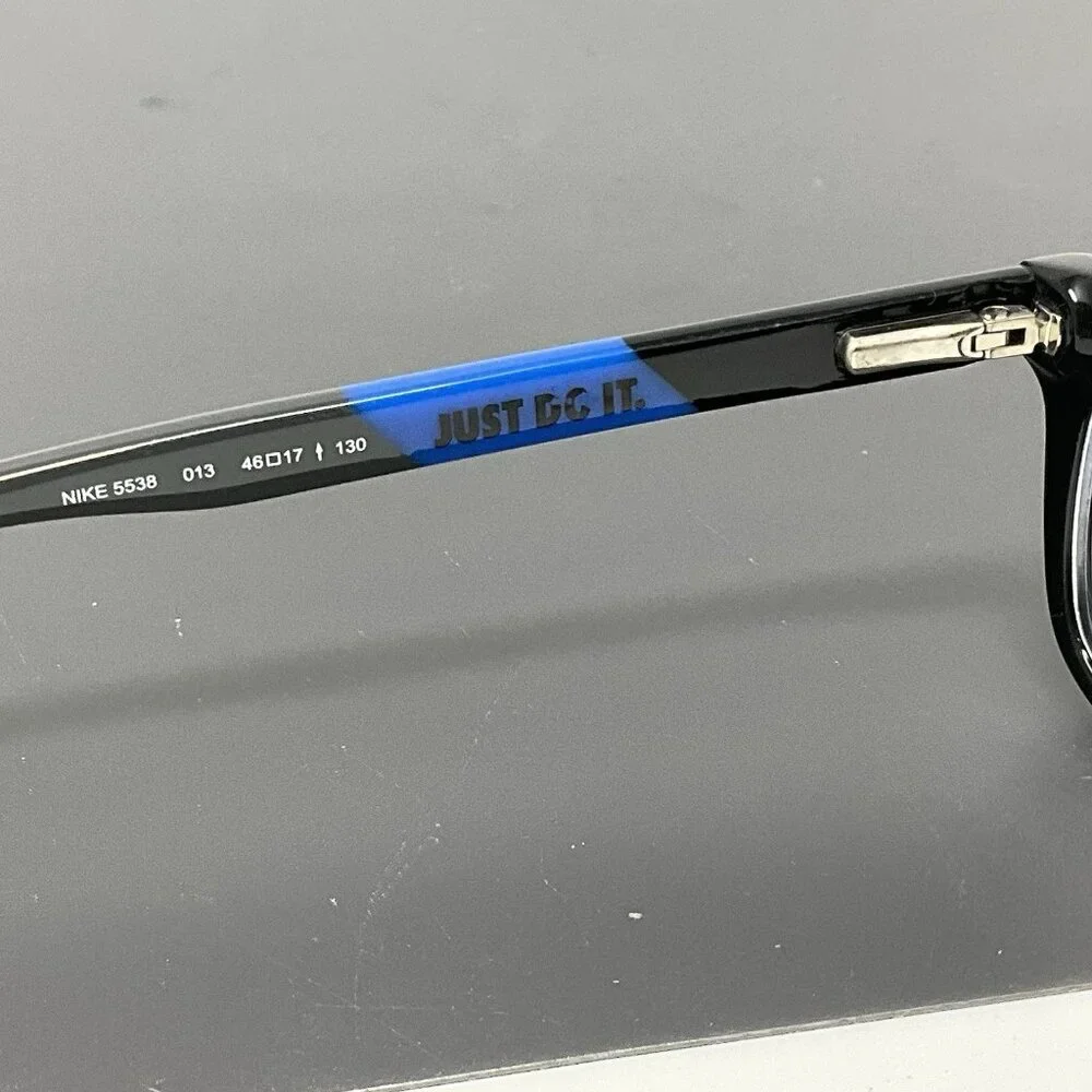 NIKE FRAMES ONLY EYEGLASSES 5538 013 BLACK / BLUE 46 [] 17 130
